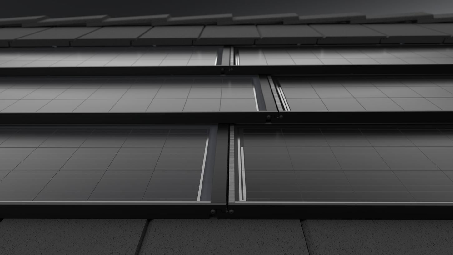 light reflection on Rayva building integrated solar tiles