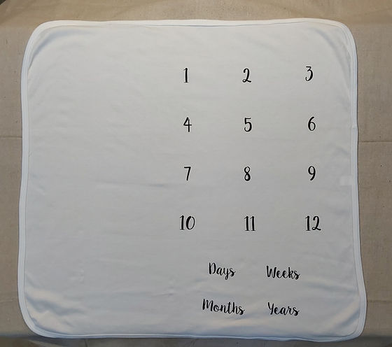 Milestone Receiving Baby Blanket Sublimation Blank
