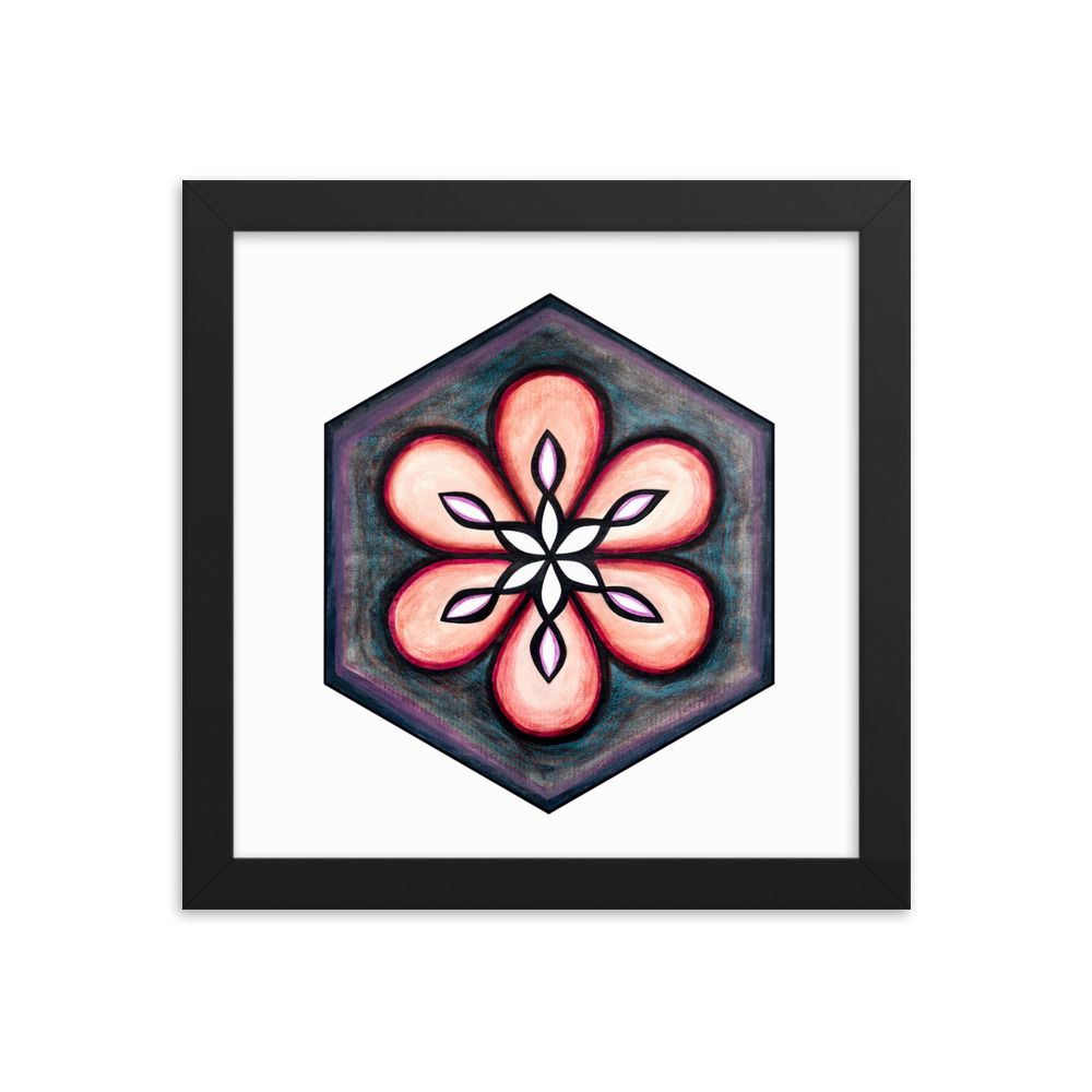 Flower Hex - Framed Print