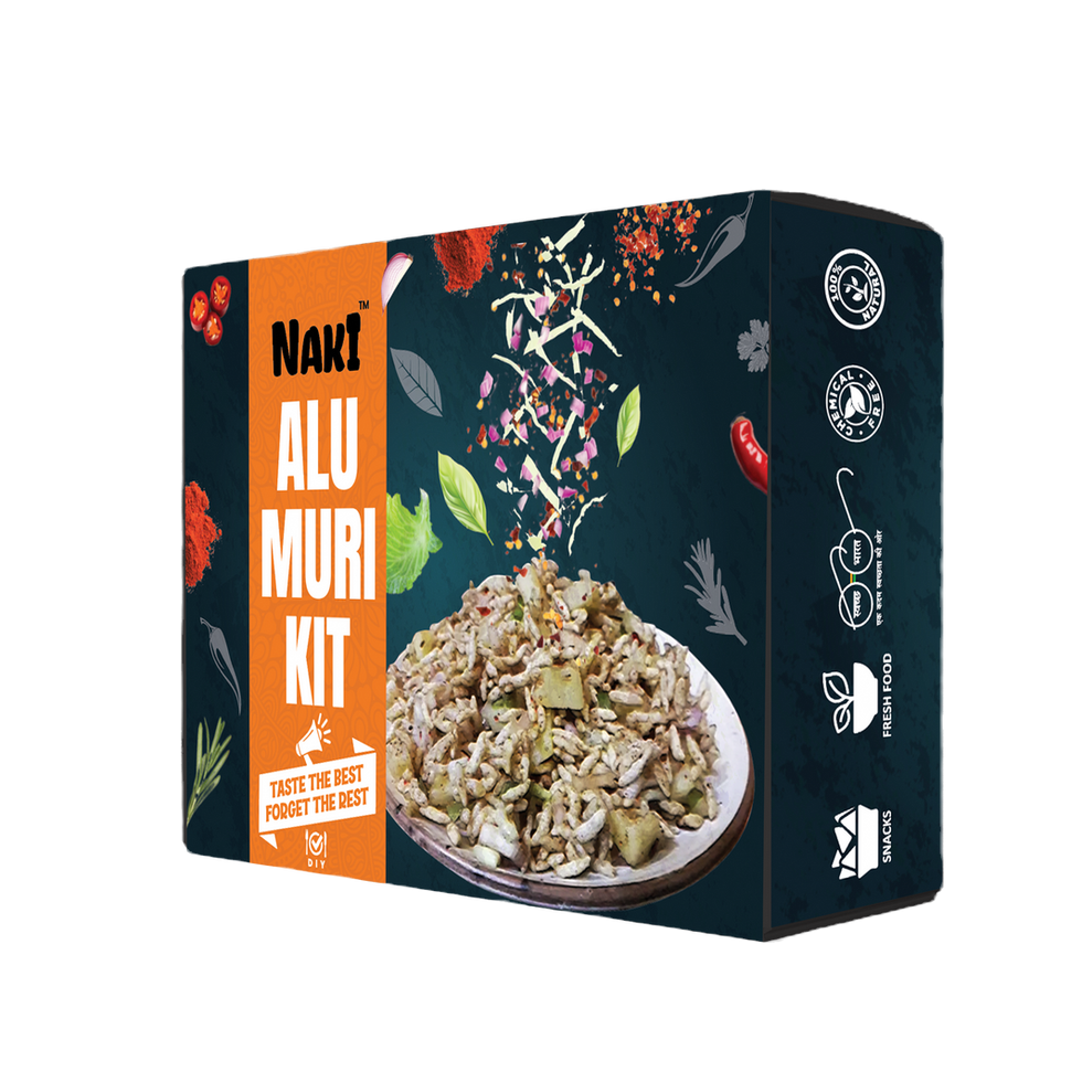 Naki Alu Muri Kit box features food image; NAKI Stone Flower/Dagad Phool (100gm) for sale, Naki Store