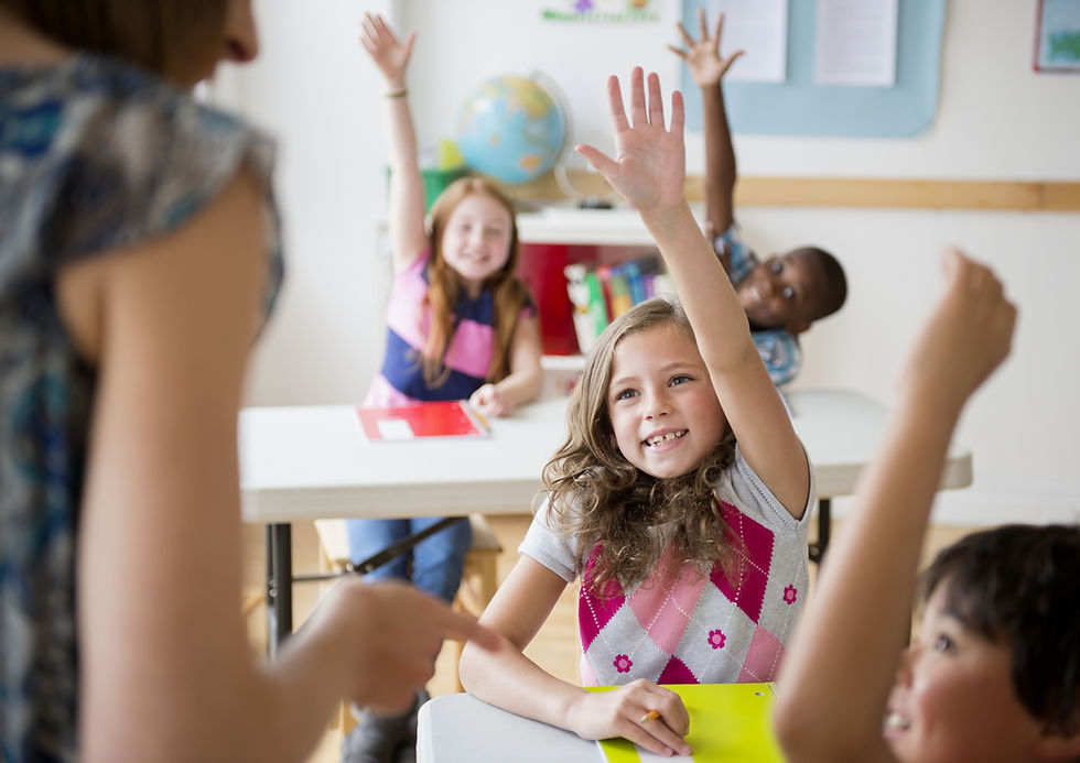 Children Raising Hands