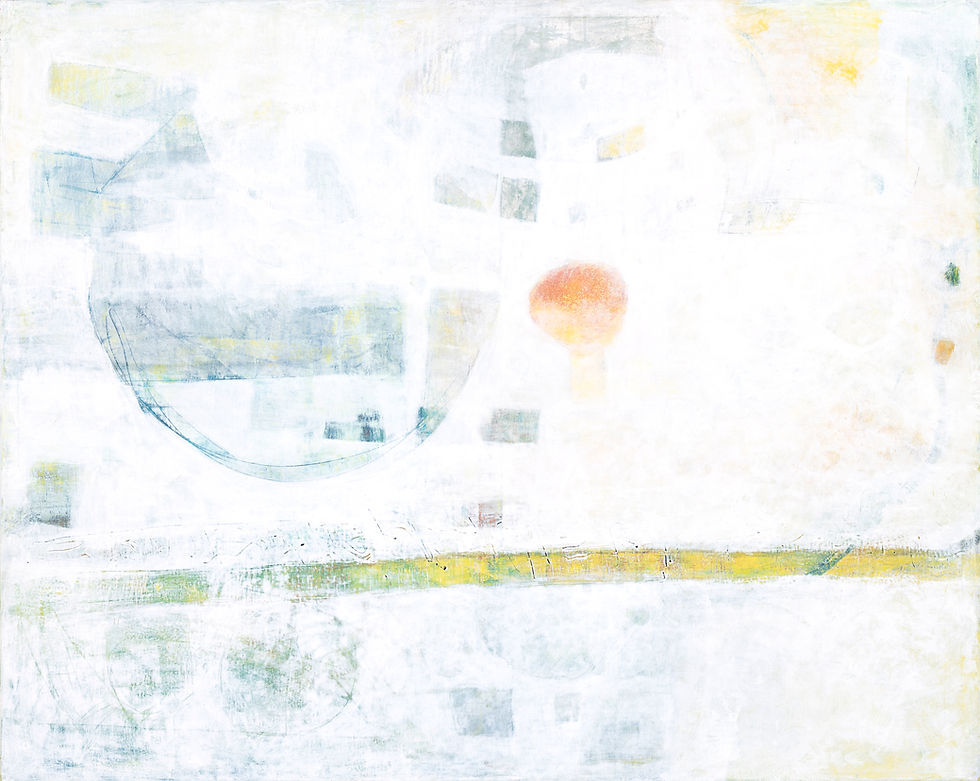 Thumbnail: Abstract with Shapes Veiled in White - Tom Reno