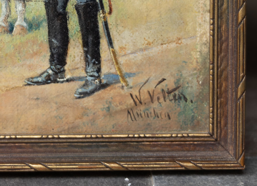 Thumbnail: Two Generals With a Horse - Wilhelm Velten