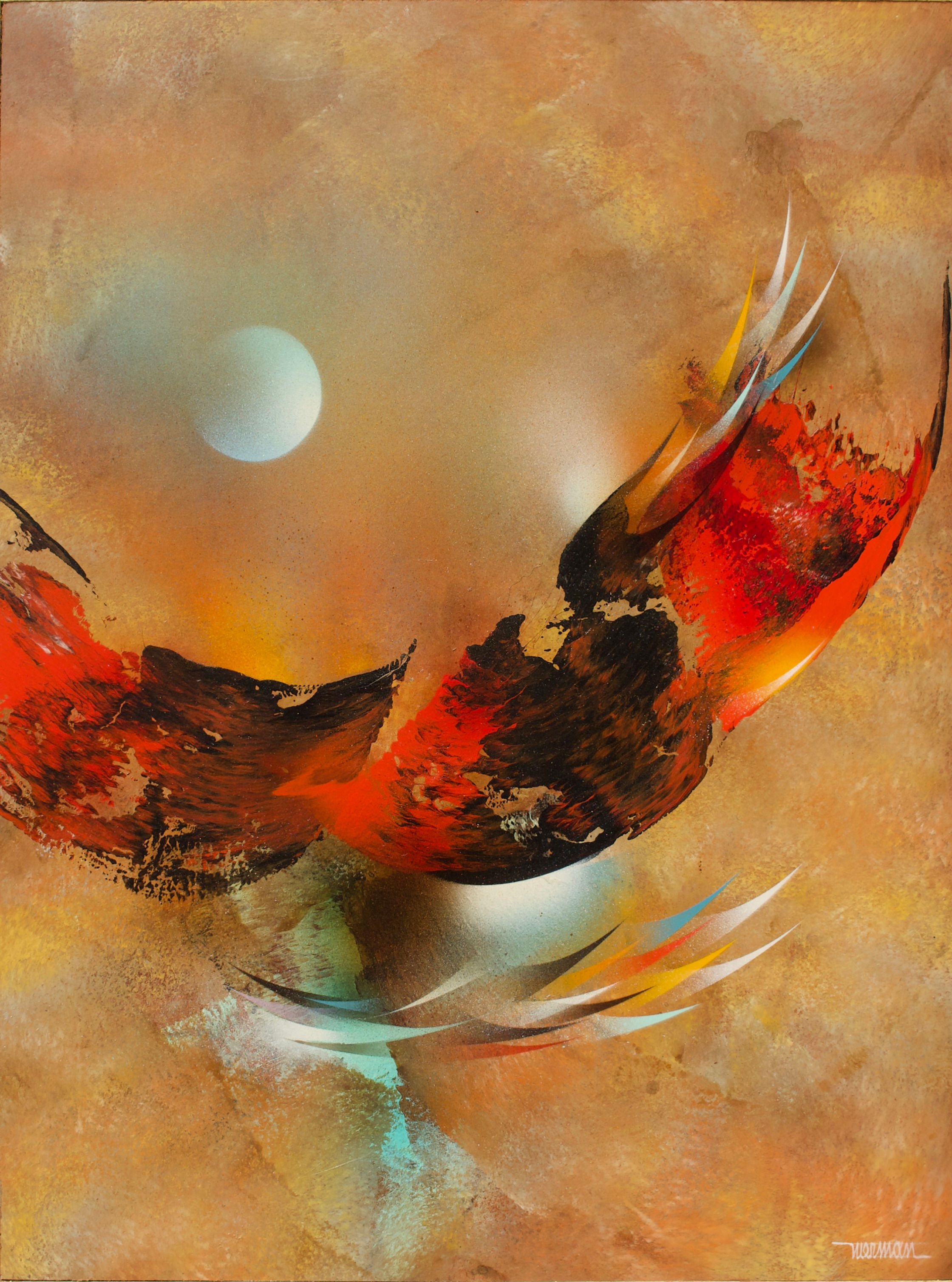 Flight to the Moon - Leonardo Nierman