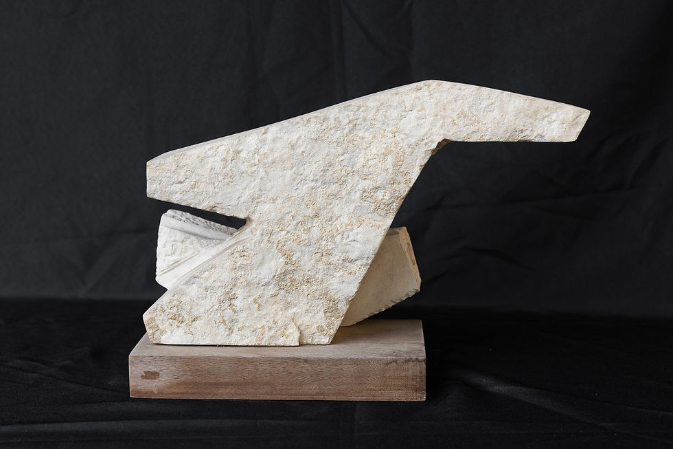 Thumbnail: Limestone Sculpture on Wood Stand - Duff Browne