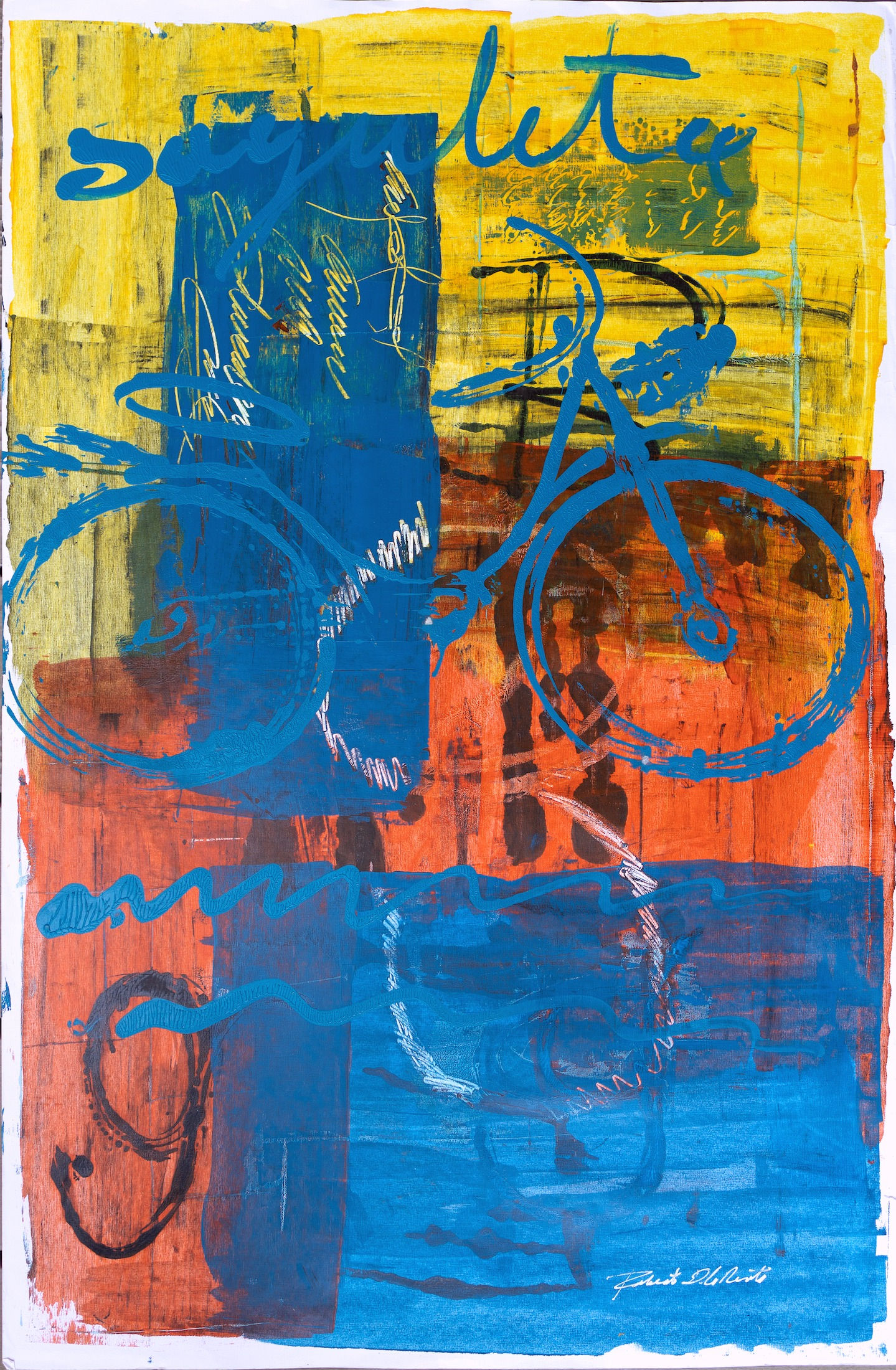 Bicycle Abstract - Roberto de la Renta