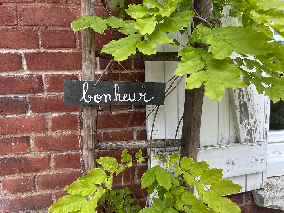 Miniature : Ardoise décorative ancienne esprit campagne – inscription peinte à la main