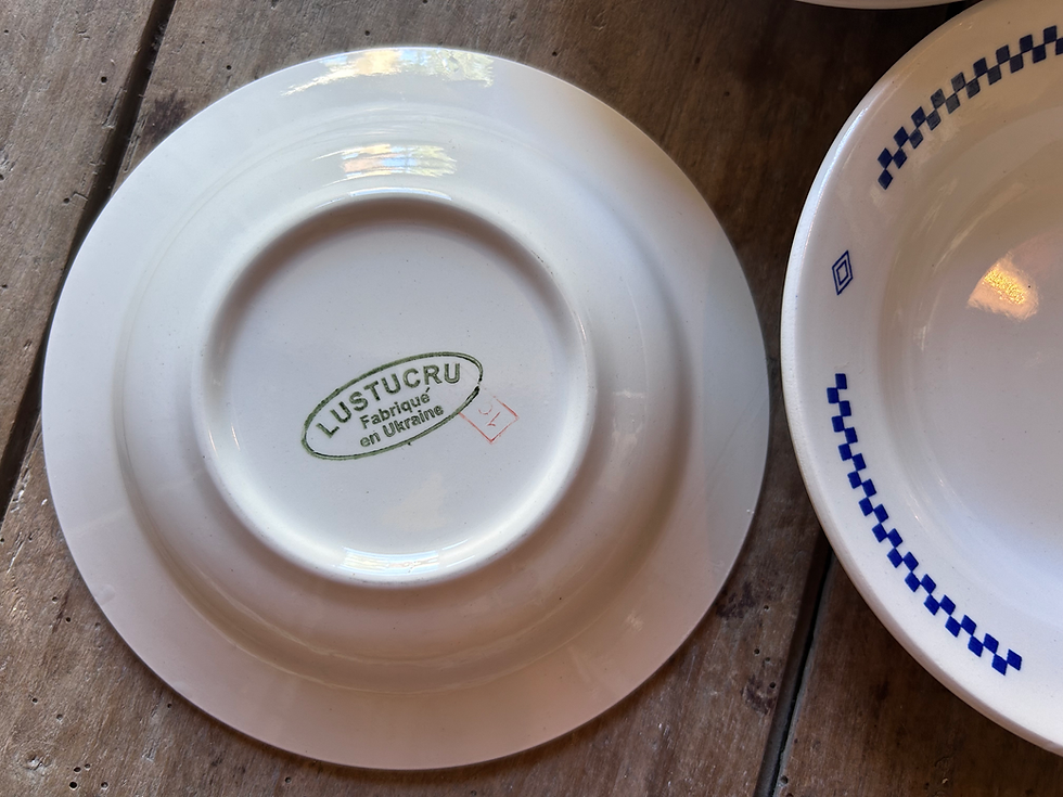 Thumbnail: Lot de 6 petites assiettes creuses Lustucru