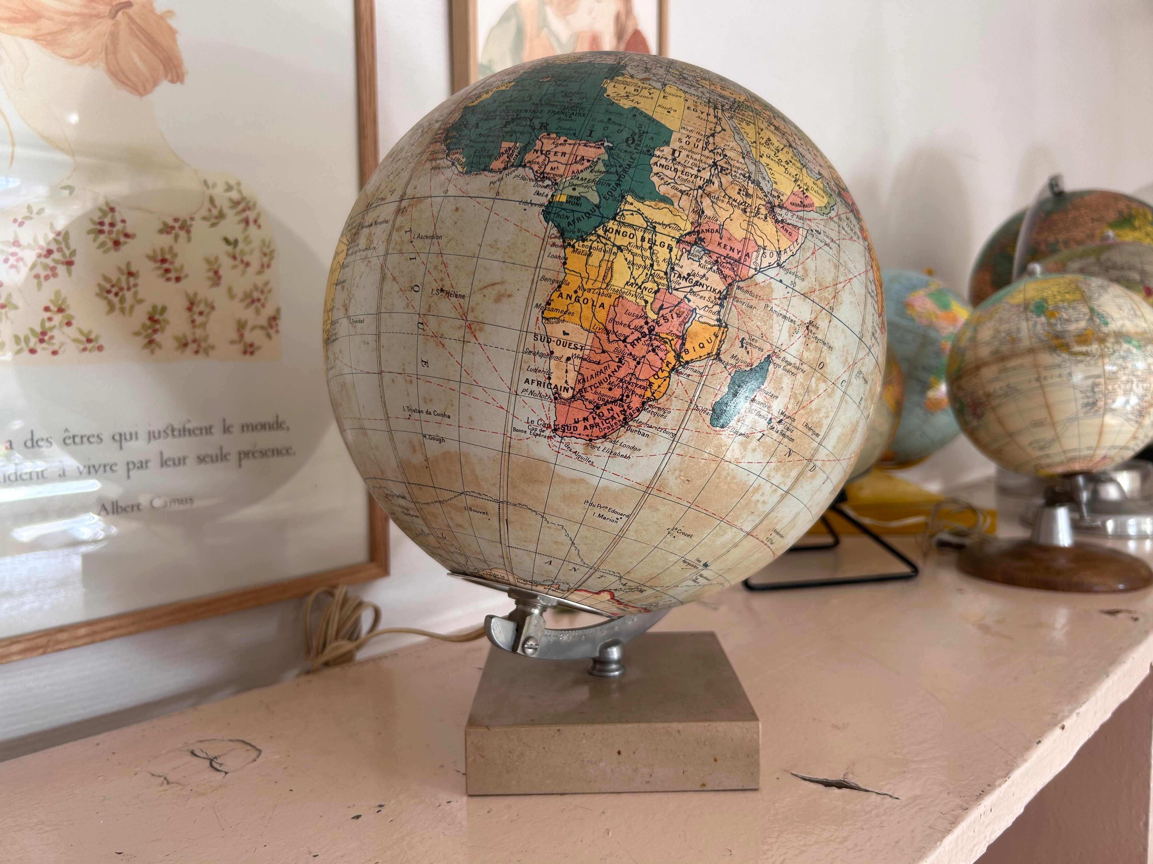 Globe terrestre lumineux Cartes Taride – vers 1955-1960