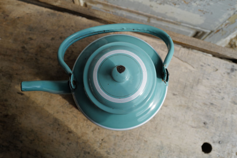 Miniaturbild: Bouilloire/théière XXL en métal émaillé