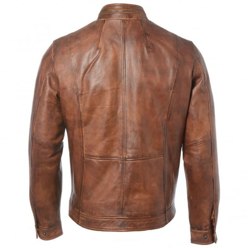 Thumbnail: Mens Tough Shady Genuine Lambskin Leather Jacket