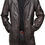 Thumbnail: Captain Cory Mens Military Type Lambskin Leather Trench Coat
