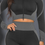 Thumbnail: Cropped Zipper Top and Leggings workout set