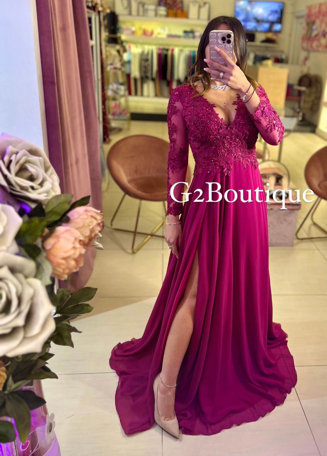 Dress Elegant Magenta
