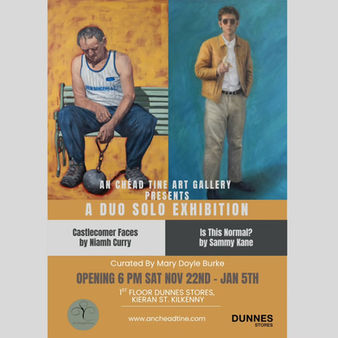 Poster for the duo exhibition Castlecomer Faces and Is this normal?