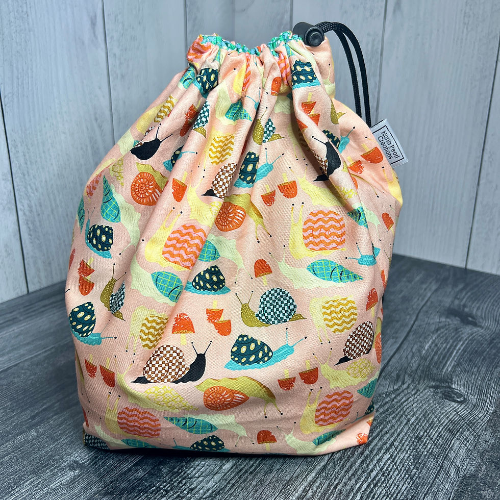 Thumbnail: Sassy Snails Drawstring Bags