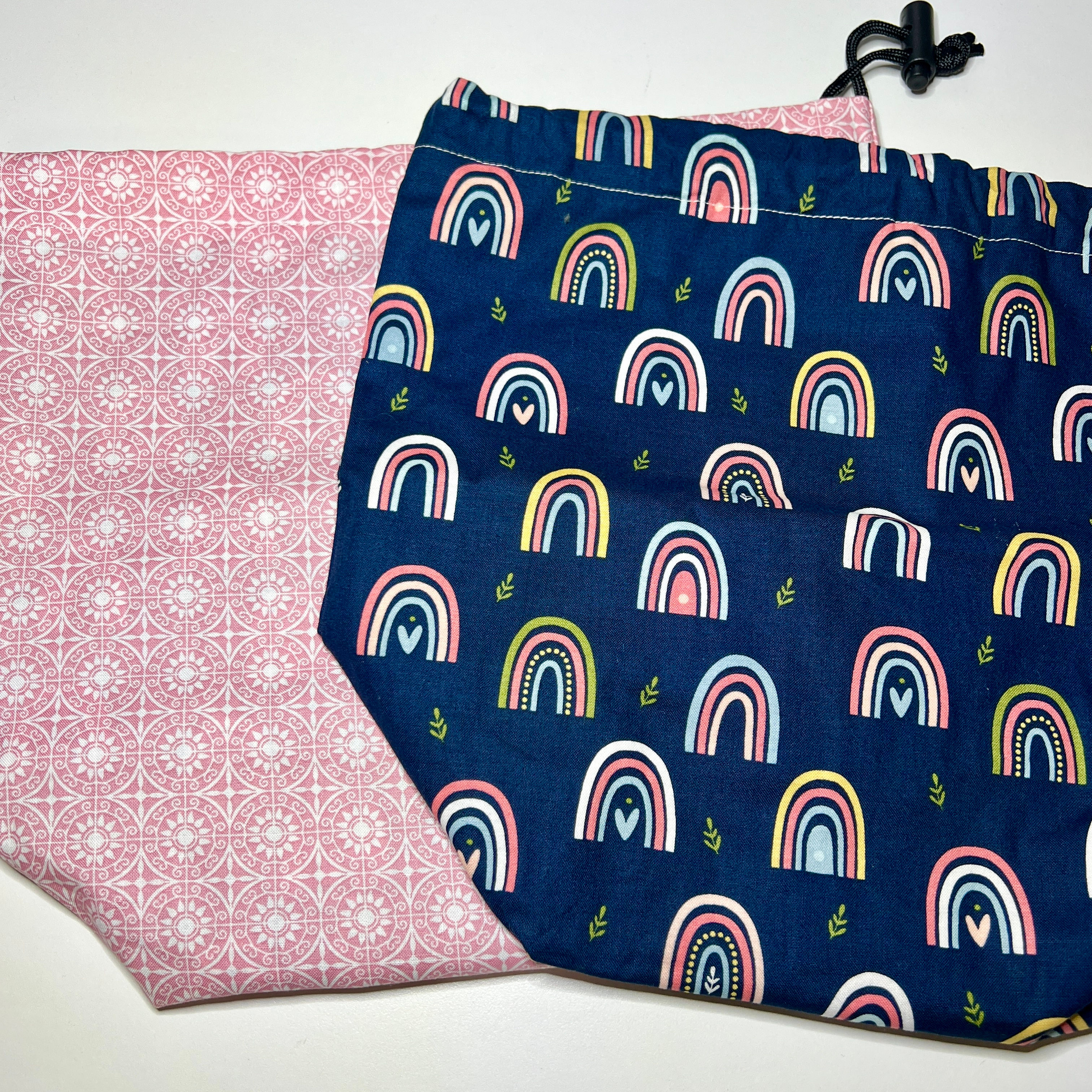 Heartfelt Rainbow Drawstring Bags