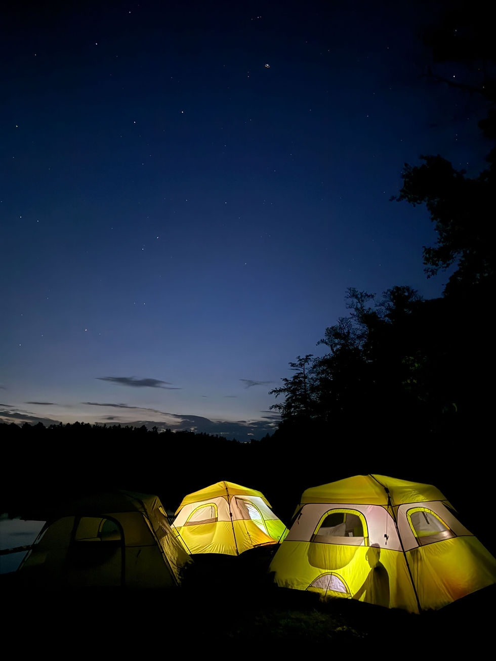 Camping out in tents