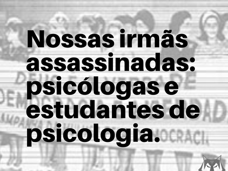 NOSSAS IRMÃS ASSASSINADAS...