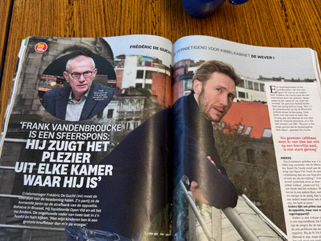 Frédéric in de Dag Allemaal: "Frank Vandenbroucke is een sfeerspons: hij zuigt het plezier uit elke kamer waar hij is"