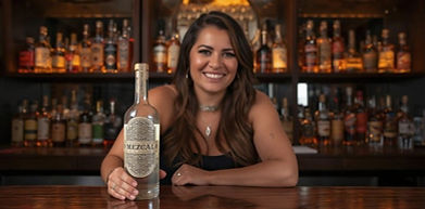 Mujer con botella de mezcal .jpg