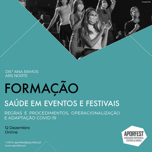 Formação: "Saúde em Eventos e Festivais: regras e procedimentos, operacionalização e adaptação