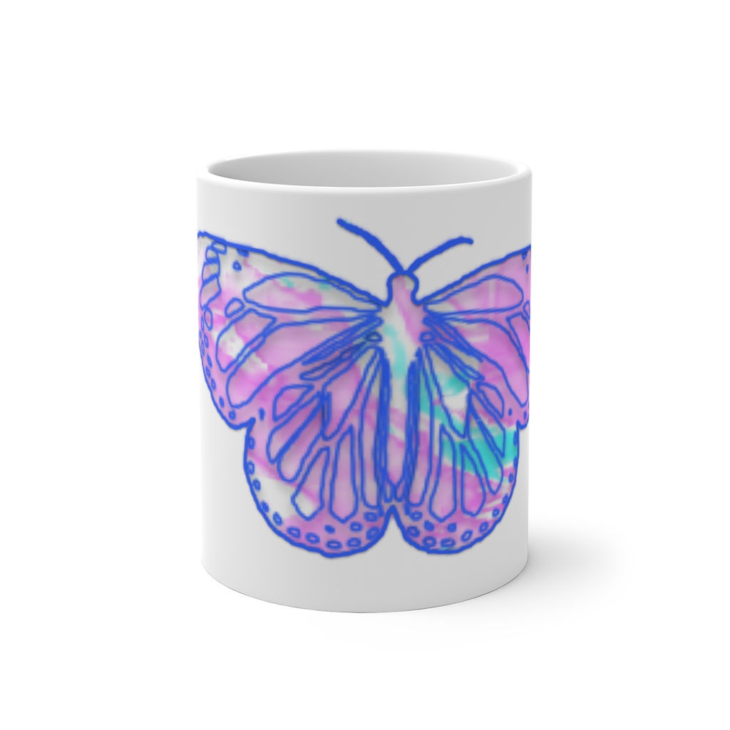 Tie Dye Butterfly Color Changing Mug ~ 11oz