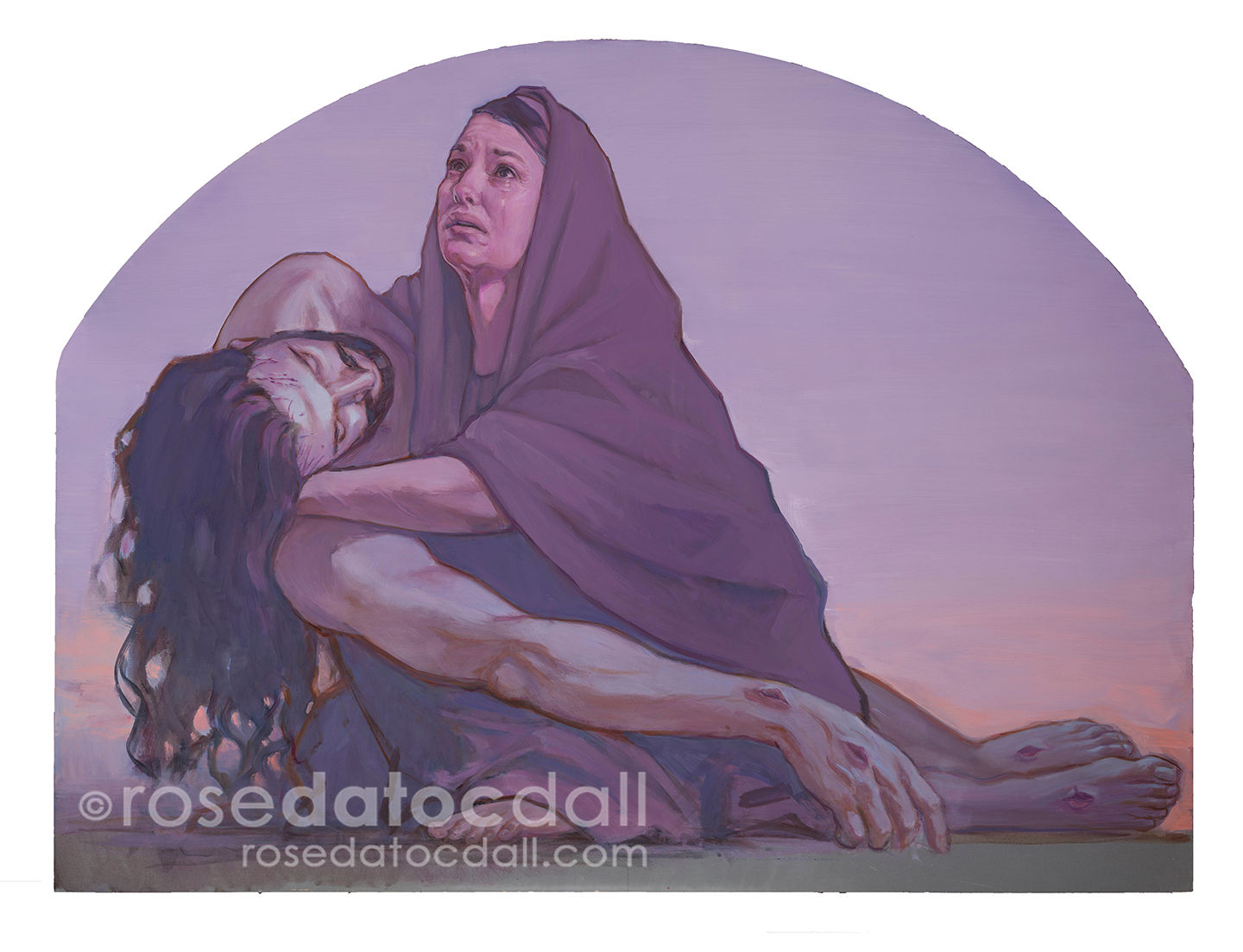 Pieta — giclée art print of Mary holding the dead Christ by LDS artist Rose Datoc Dall.