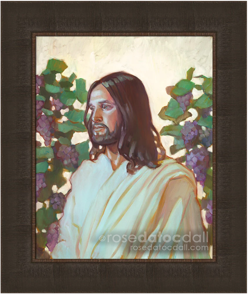 Lord of the Vineyard — framed LDS art print of Christ by Rose Datoc Dall.
