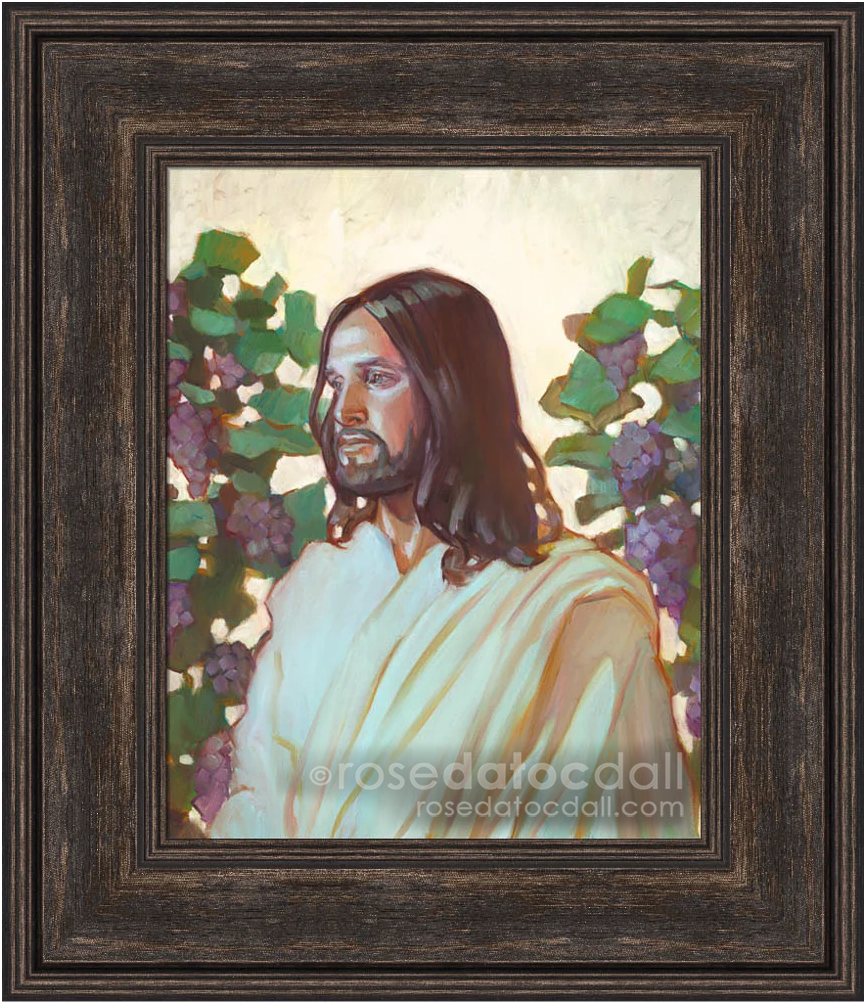 Lord of the Vineyard — framed LDS art print of Christ by Rose Datoc Dall.