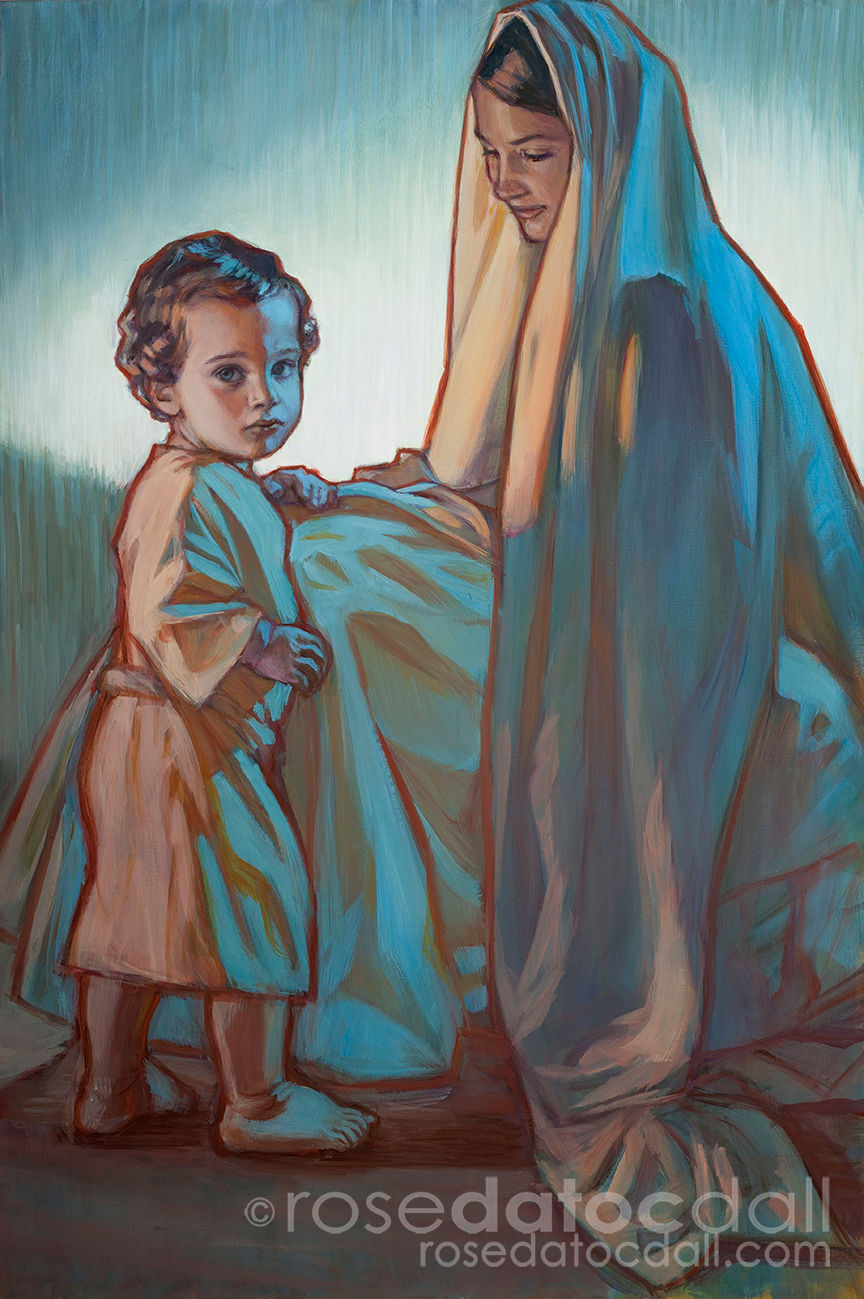 Hope of Israel — signed limited edition LDS art print of Mary and young Jesus by Rose Datoc Dall.