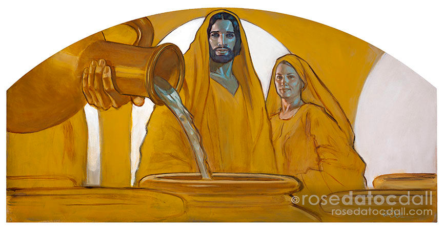 Water Into Wine — signed limited edition LDS art print of Christ’s first miracle at Cana by Rose Datoc Dall.