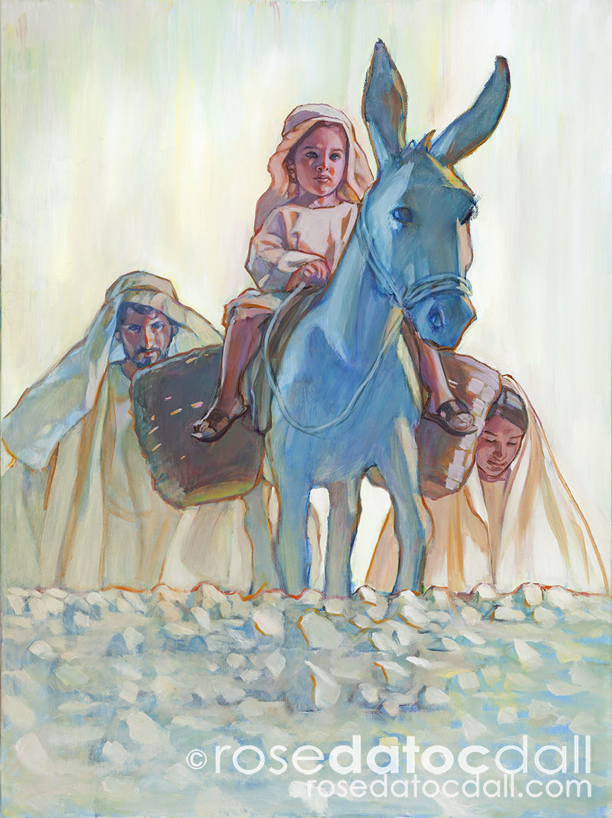 Young Prince in Egypt — signed limited edition LDS art print of the Holy Family returning to Israel by Rose Datoc Dall.