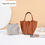 Thumbnail: Small Genuine Leather Handbags For Women Designer Tote Bag Without Logo Natural
