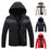 Thumbnail: Winter Men's Thick Cotton Padded Clothes Casual Hat Coat Cotton Padded Jacket