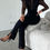 Thumbnail: Elegant Mesh See Through Long Sleeve Jumpsuits Contrast Lace Sequin Patch Casual