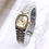 Thumbnail: Casio Mineral Glass Square Round Classic Formal Watch 1169 Gold A