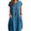 Thumbnail: SpringSummer 2022 EuropeanAmerican Loose Casual Solid Color Pocket Dress for Wom