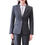 Thumbnail: Gray Black Ladies Work Wear Blazer Pant Suit Women Female Formal Jacket