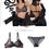 Thumbnail: New Women Underwear Set Sexy Bandage Lace Push Up Bra Set Europe Classic Hollow