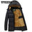 Thumbnail: Men Winter Brand Thick Windproof Warm Fleece Jacket Parkas Coat Men New Autumn F