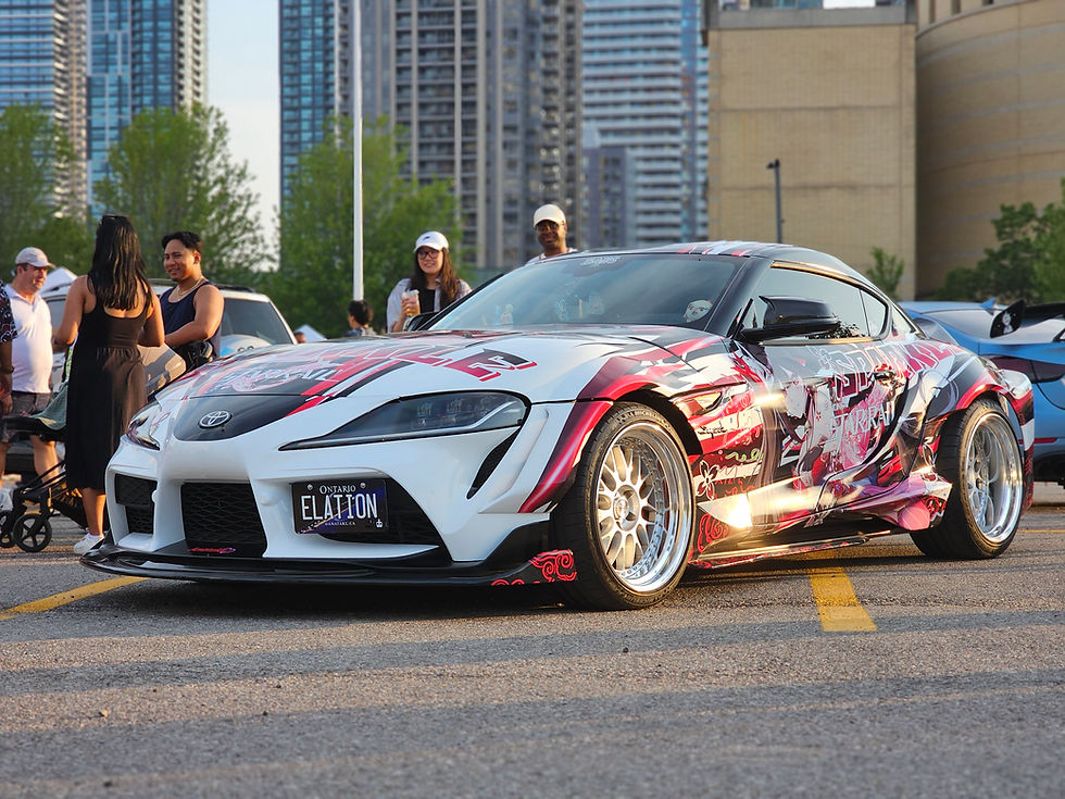 Supra in an itasha wrap