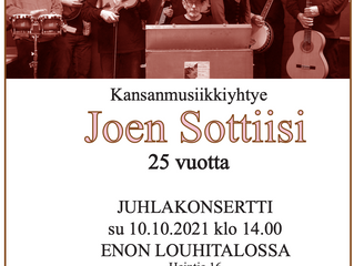Joen Sottiisi -juhlakonsertti 10.10. klo 14 Louhitalolla