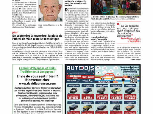 Le "Républicain Lorrain Est"parle de mes services thérapies dans son journal local du 27 Aout 2022 !