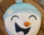 Snowman Face Sponge Cake