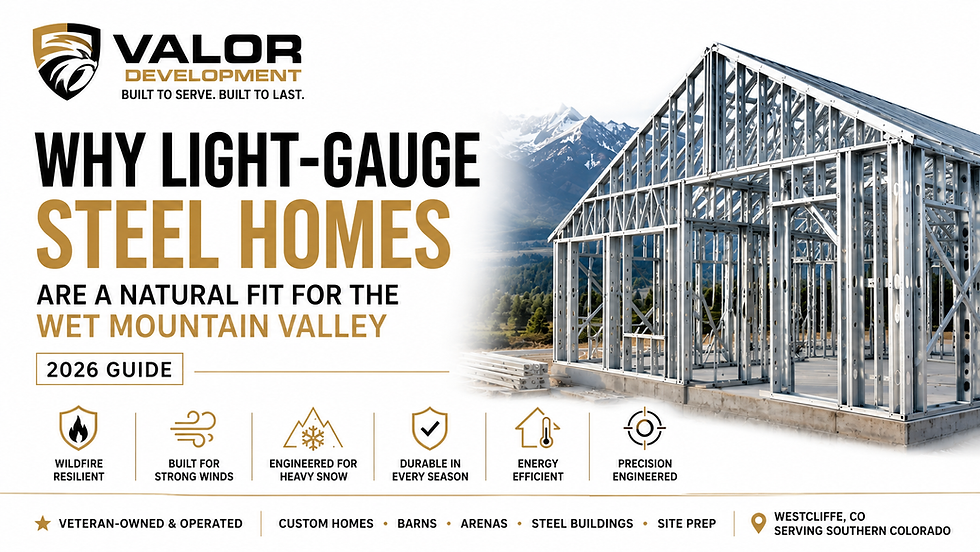Why Light-Gauge Steel Homes Are a Natural Fit for the Wet Mountain Valley (2026 Guide)