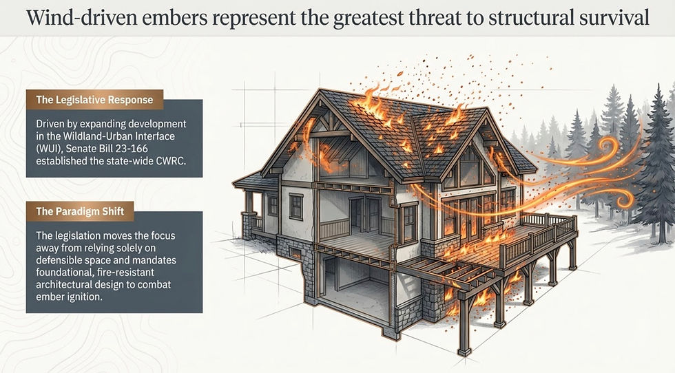Colorado Wildfire Resiliency Code (CWRC): How Smart Design Protects Homes from Wind-Driven Embers 🔥🏔️