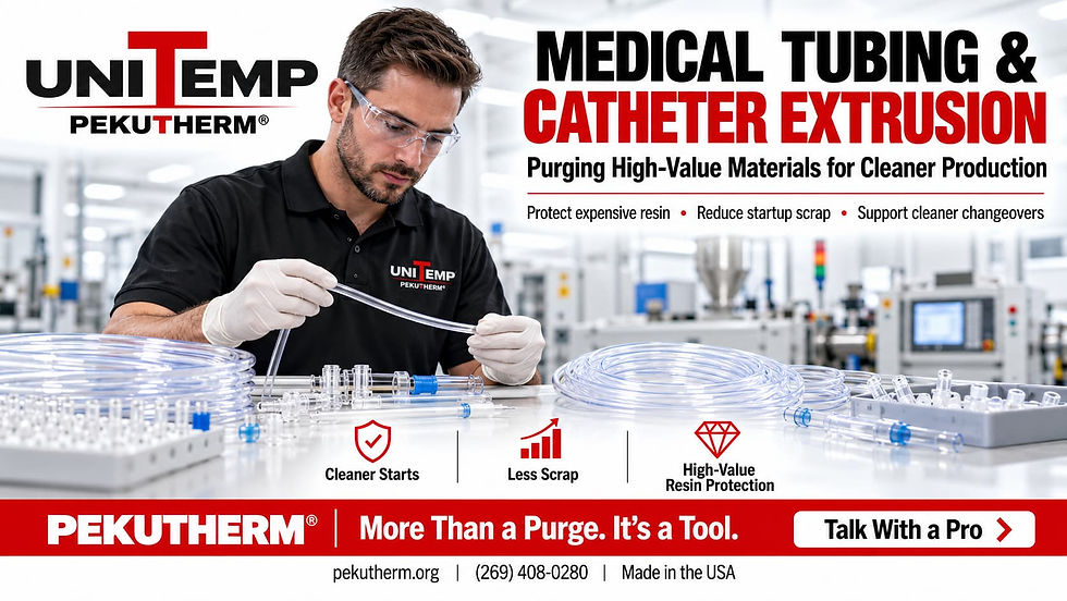 Medical Tubing & Catheter Extrusion: Purging High-Value Materials for Cleaner Production