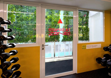 Access to outdoor Sweat Zone balcony