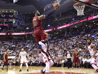 James scores 43 as Cavs beat Raptors 128-110 in Game 2